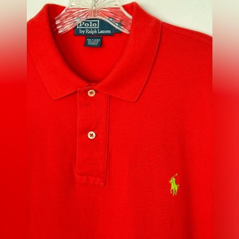 Polo Ralph Lauren men’s Pullover Knit Red Shirt Size L preowned great condition! - Picture 5 of 11